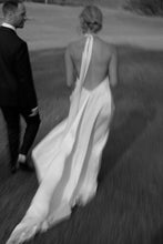 Load image into Gallery viewer, Wedding Dresses, Maxi Dresses, Halter Neck, Satin Dress, Low Back, Wedding Flowers, Phoebe Bridal Gown, We Are Mancini Bridal Wear, Wedding Dress, Wedding Separates, Destination Wedding, Luxury Wedding, Beach Wedding, Wedding Dress Two Piece, Top and Skirt, Wedding Nails, Wedding Accessories, Wedding Decor