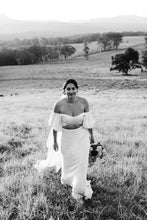 Load image into Gallery viewer, Jack and Jill Bridal Top, We Are Mancini Ready to Wear Bridal, Strapless, Off The Shoulder Top, Tulle Blouse, Frill Sleeves, Short Sleeves, Wedding Dress, Wedding Separates, Destination Wedding, Luxury Wedding, Beach Wedding, Wedding Dress Two Piece, Top and Skirt, Wedding Set