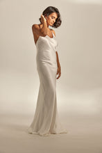 Load image into Gallery viewer, Wedding Dresses, Mini Dresses, Halter Neck, High Neck, Long Sleeve, Satin Dress, Low Back, Wedding Flowers, Ciara Bridal Gown, We Are Mancini Bridal Wear, Wedding Dress, Wedding Separates, Destination Wedding, Luxury Wedding, Beach Wedding, Wedding Dress Two Piece, Top and Skirt, Wedding Nails, Wedding Accessories, Wedding Decor