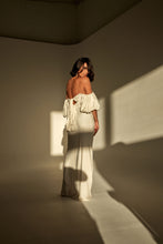 Load image into Gallery viewer, Jack and Jill Bridal Top, We Are Mancini Ready to Wear Bridal, Strapless, Off The Shoulder Top, Tulle Blouse, Frill Sleeves, Short Sleeves, Wedding Dress, Wedding Separates, Destination Wedding, Luxury Wedding, Beach Wedding, Wedding Dress Two Piece, Top and Skirt, Wedding Set
