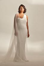 Load image into Gallery viewer, Issey Veil, We Are Mancini Bridal Wear, Wedding Veil, Veil Design, Sheer Veil, Lace Veil, Low Back, Long Sleeves, Wedding Dress, Wedding Separates, Destination Wedding, Luxury Wedding, Beach Wedding, Wedding Dress Two Piece, Top and Skirt, Wedding Nails, Wedding Accessories, Wedding Decor