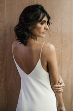 Load image into Gallery viewer, Malo Gown, Wedding Dresses, Mini Dresses, Halter Neck, High Neck, Long Sleeve, Strappy, Cross Back Dress, Backless, Satin Dress, Low Back, Wedding Flowers, We Are Mancini Bridal Wear, Wedding Dress, Wedding Separates, Destination Wedding, Luxury Wedding, Beach Wedding, Wedding Dress Two Piece, Top and Skirt, Wedding Nails, Wedding Accessories, Wedding Decor